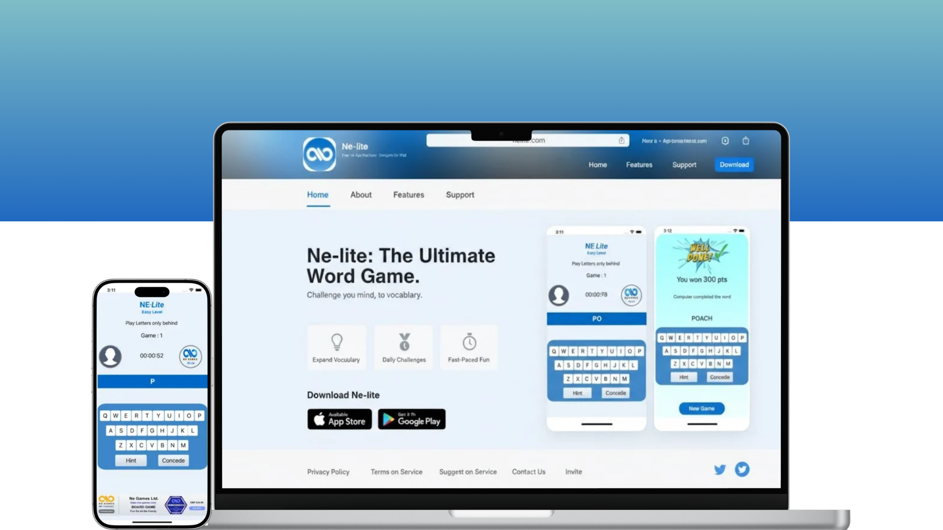 NE Lite: The AI-Powered 'Never Ending' Word Challenge
